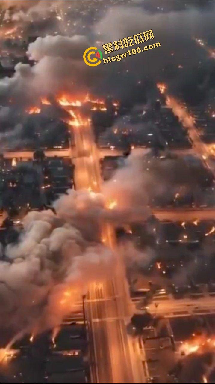 大规模火灾！美国加州山火肆虐，洛杉矶等多地区大火，富人区豪宅化为灰烬！直击火灾现场！-11