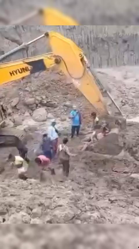 惊天摄魄！非洲刚果铜矿场坍塌惨剧：80人惨被活埋葬身矿场，挖掘机疯狂清尸，尸骨遍野！-9