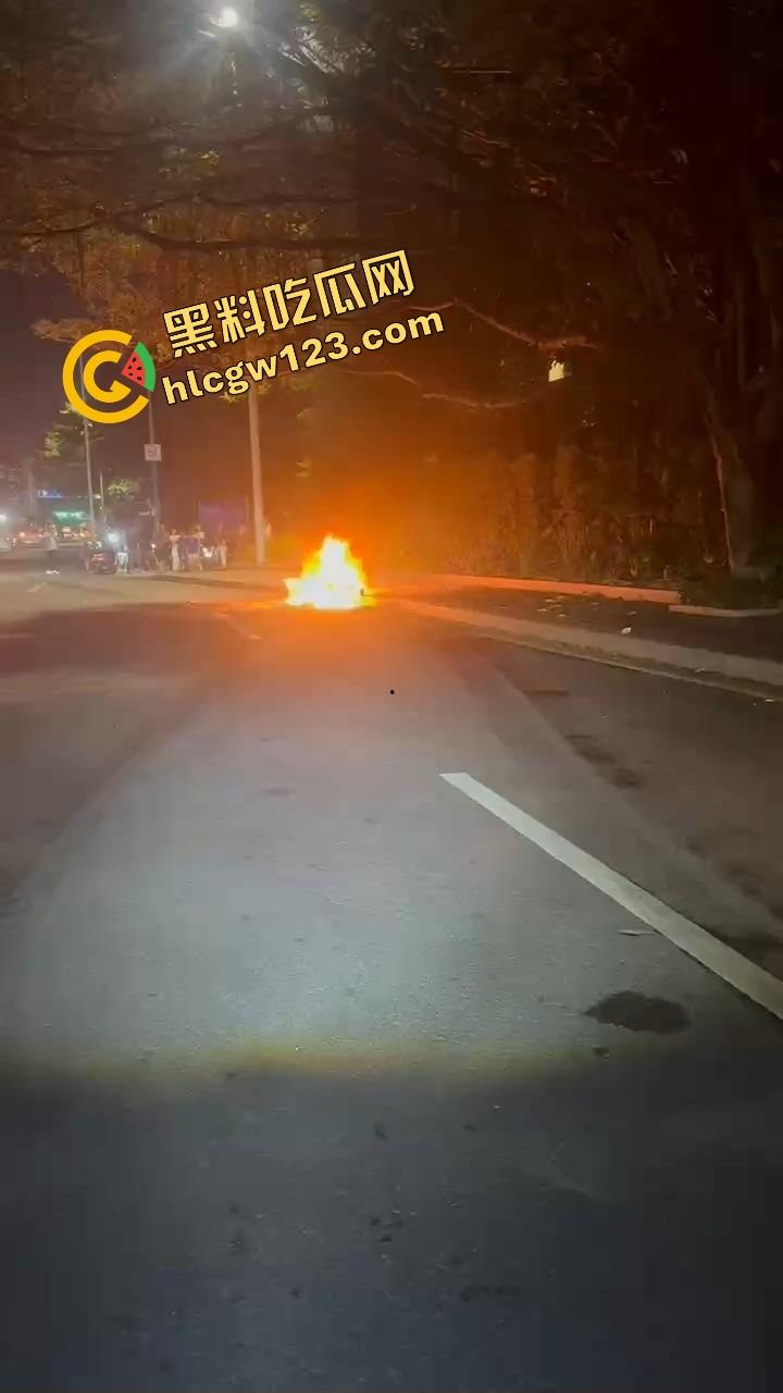 女骑电摩骑出火力全开模式，车子骑着骑着自燃直接把裤子烧没了，当场草地打滚成辣妹火焰鸡！-5