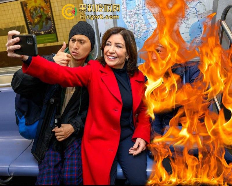 2024最强纽约笑话！纽约州长凯茜·霍楚尔前脚夸赞自己让纽约地铁更安全 后脚流浪汉在地铁纵火烧死一女子！-11
