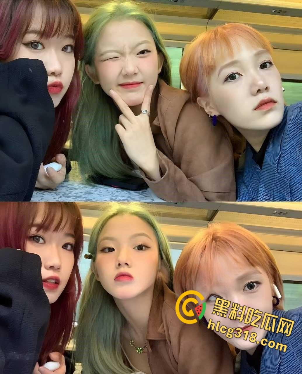 浙江外国语学院【张钰娇】，清纯反差绿发妹，高铁千里送炮，口活一流嫩穴随便内射！-3