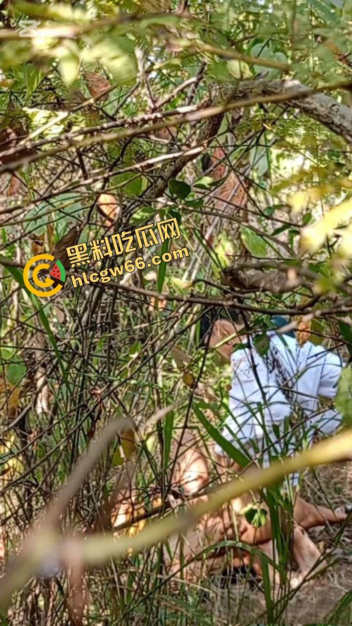 夏天的第一炮，小情侣树林野战开操果园大哥路过拍下全程，屁股抬得比桃子高，万物复苏逼也骚！-7