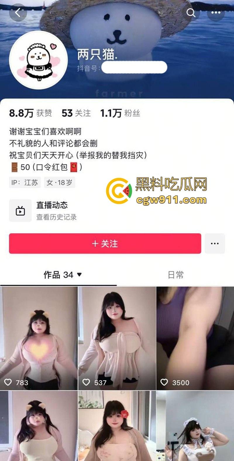 抖音坦克网红【两只猫】约炮金主私拍曝光,微胖巨乳肥臀,狗链牵引女上骑乘,蜜穴紧裹吞吐到底!-1