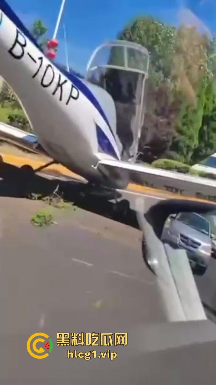 感谢大哥送来的飞机！辽宁大连一飞机失控掉落在公路上-4