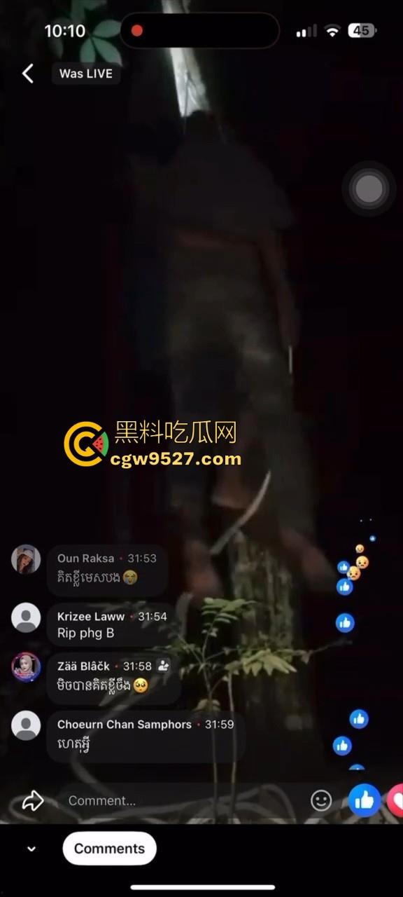 柬埔寨主播Facebook直播上吊，和女友分手导致的，年纪轻轻因感情想不开，也是个狠人！-6