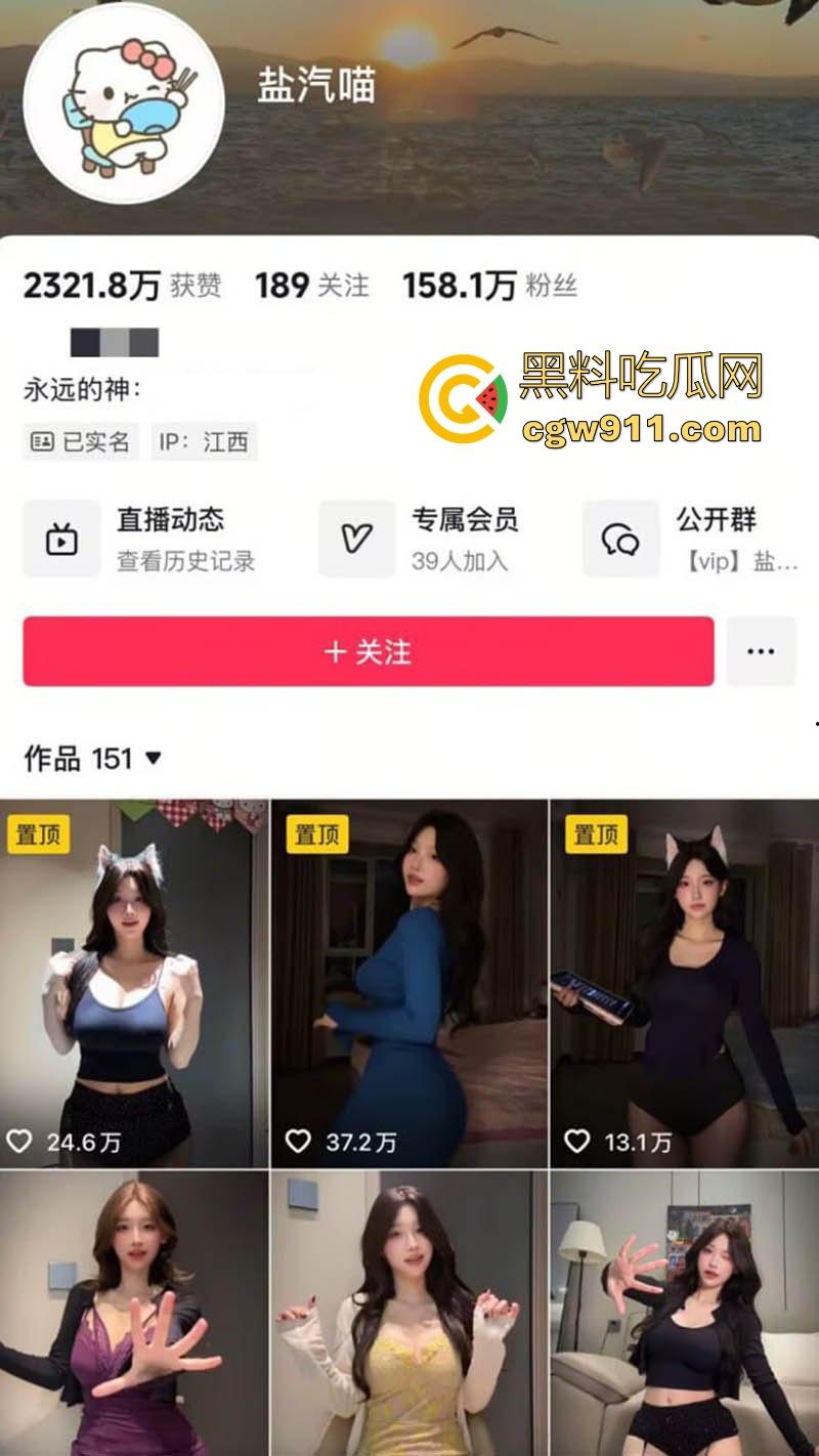 抖音顶级巨乳网红【盐汽喵】私密骚舞视频流出，情趣内衣撩拨心弦，极品巨乳翘臀挑逗欲火，搔首弄姿诱惑拉满！-1