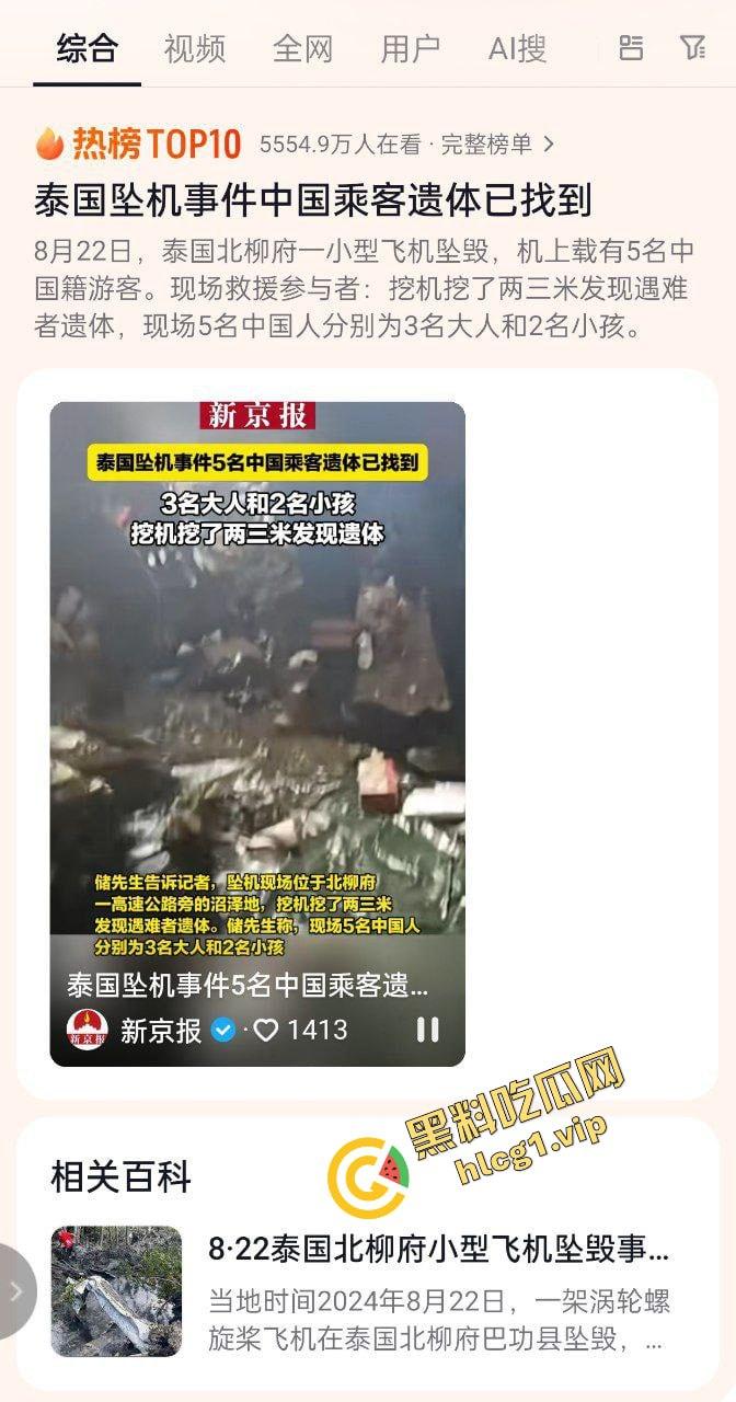 泰国坠机空难事件！于泰国北柳府坠毁 9人全部死亡 有5人为中国人！-1