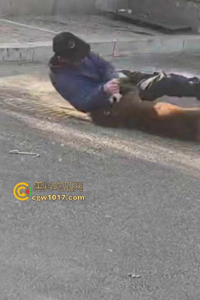 大爷手贱开狗笼被比特犬当场反咬！女主人抱不住狗，大妈大爷拿棍子打像挠痒，比特犬得配上香料才安抚大爷的心！-3