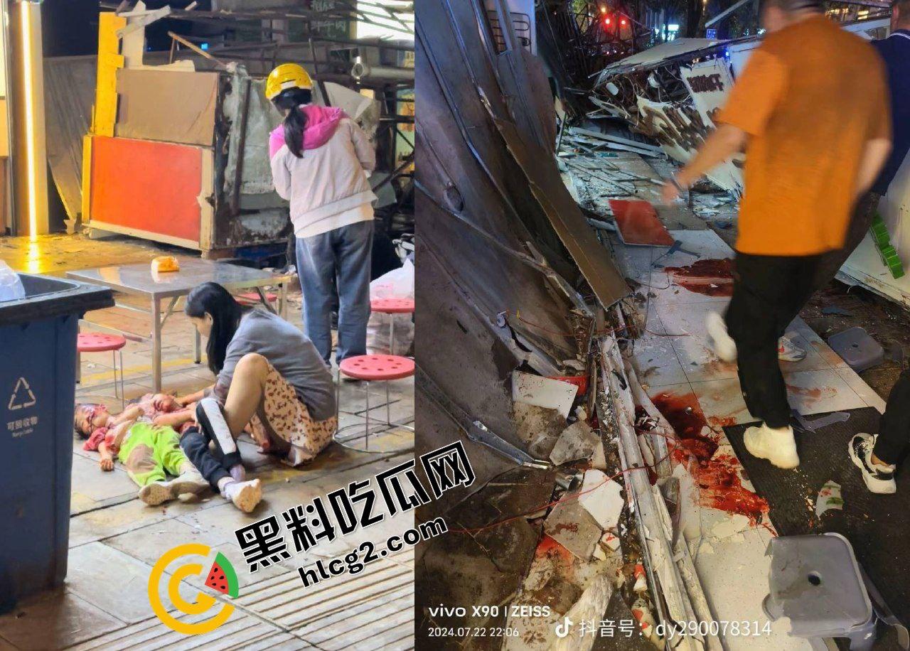 云南昆明一商铺广告牌设施坠落 导致现场7伤3死!一宝妈两个女儿被砸的头破血流 自述经历泣不成声!-8