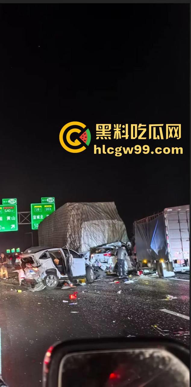 沪渝高速多车连环追尾，现场惨烈！小车加塞大车被夹成汉堡肉馅，现场警笛声不断-5