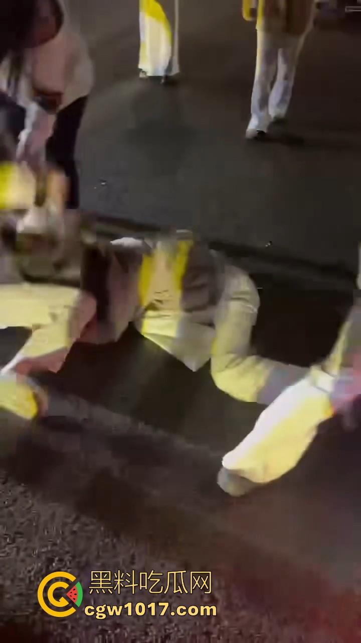 广东潮汕精神小妹街头火拼！多人围殴两人，扯头脚踢肚子跟下体，打得有来有回，好看精神小妹打架观赏性就很足！-8