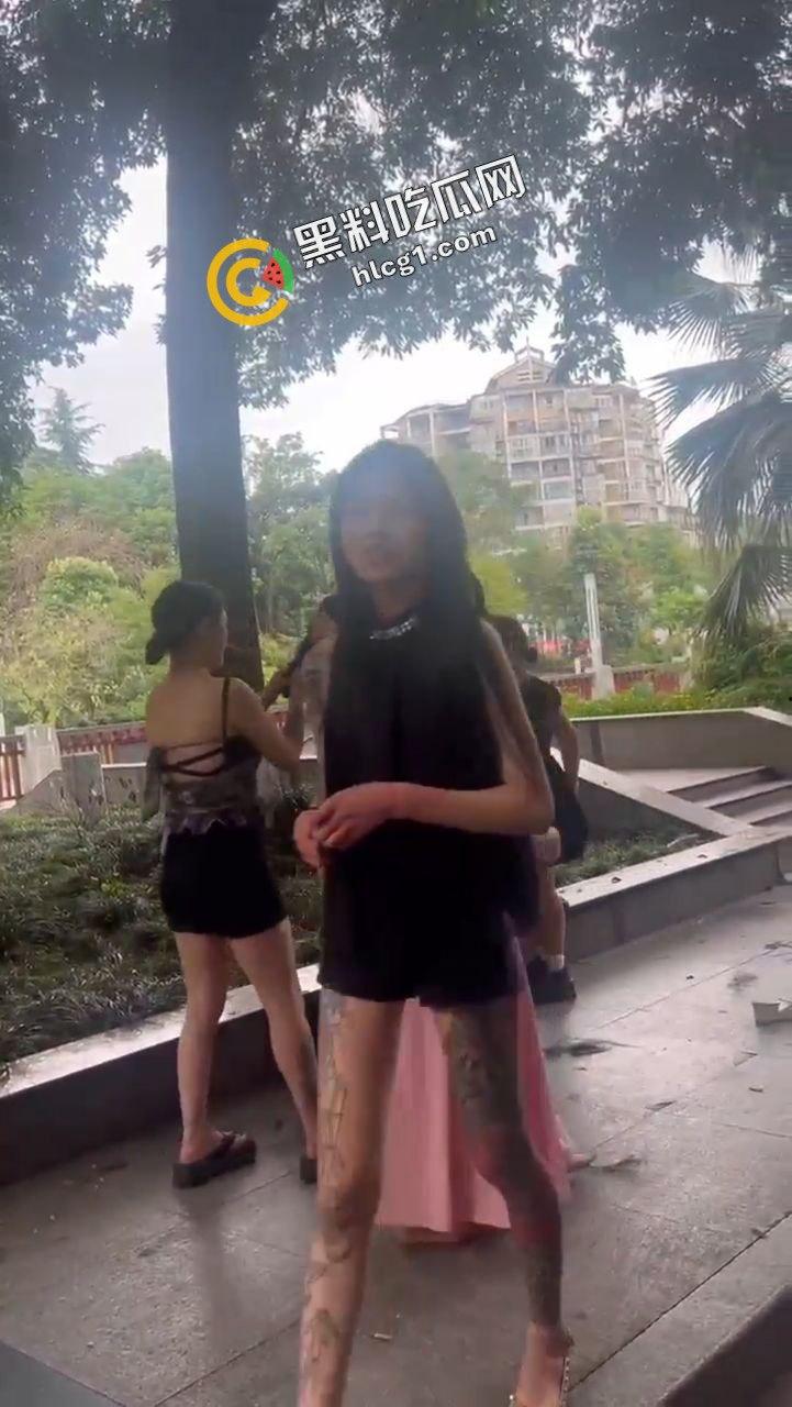 广西梧州小区公园精神小妹 互相撕逼 群殴打架 精神小伙拍摄视频传出-2