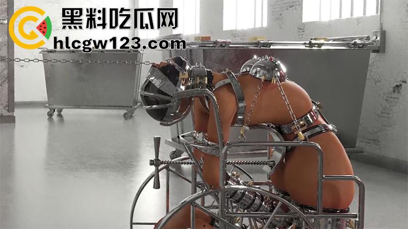 老外SM性虐用品展览，各种玩法高清建模，倒立嘴里插尿管，乳头固定电击，这玩的也太变态了！-6